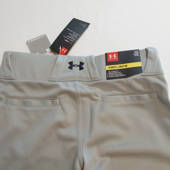 Under Armour Softball Baseball Pants Youth Size Medium YMD HeatGear Grey NWT - Picture 3 of 5